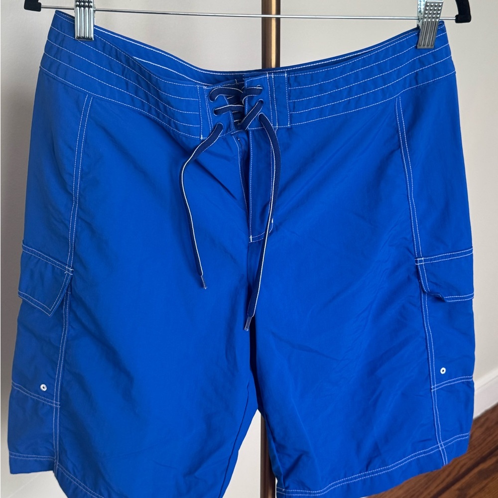 Lands' End Blue Board Shorts Quick-Dry Swimwear